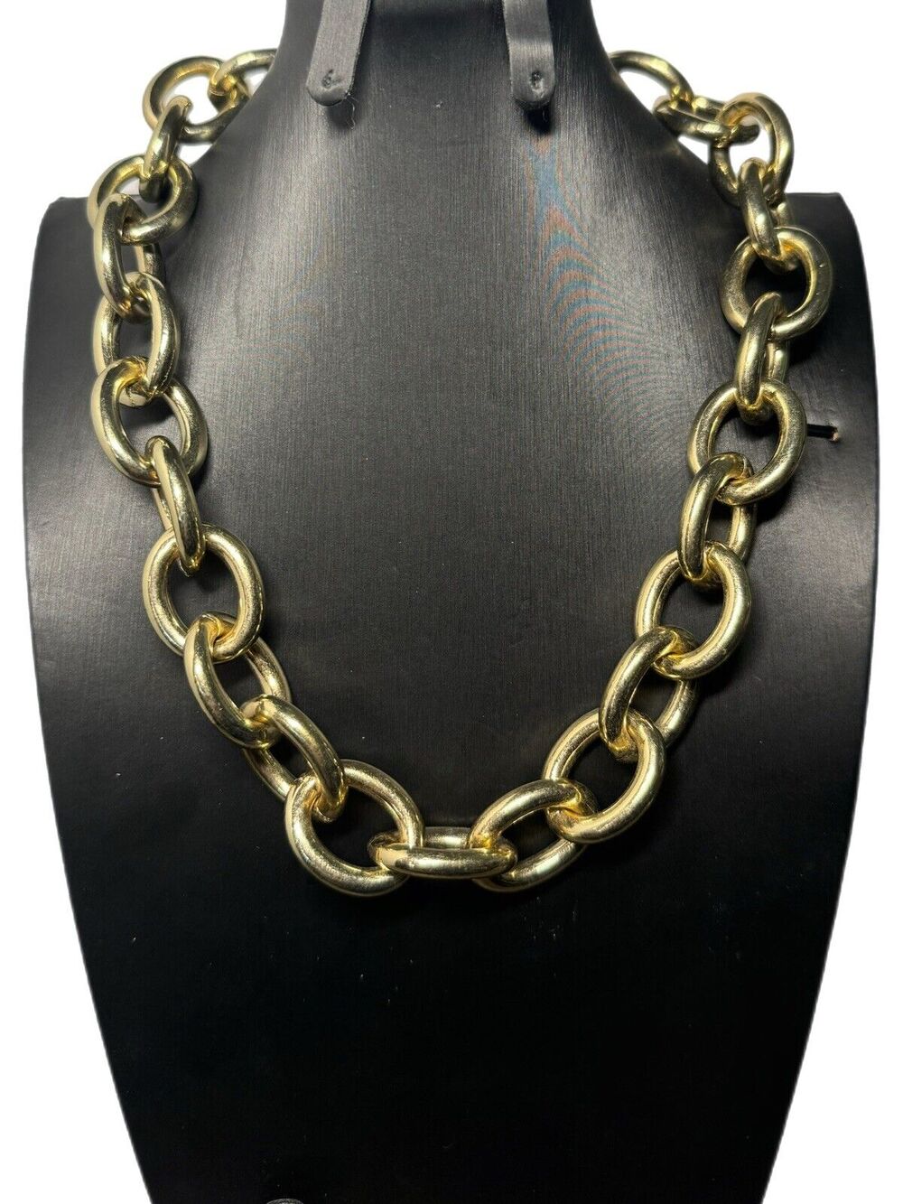 Mythologie Gold Tone Chunky Chain Necklace Choker Collar Adjustable
